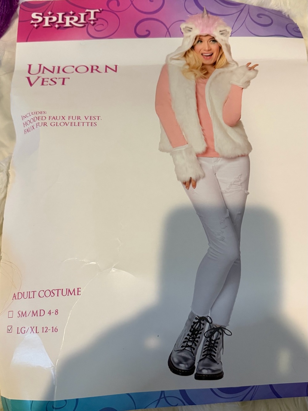 Spirit Women's Halloween costume Unicorn vest